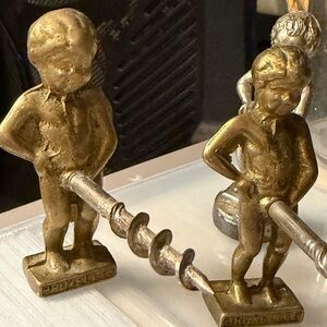 Vintage Brussels Bronze Bottle Opener Pair
